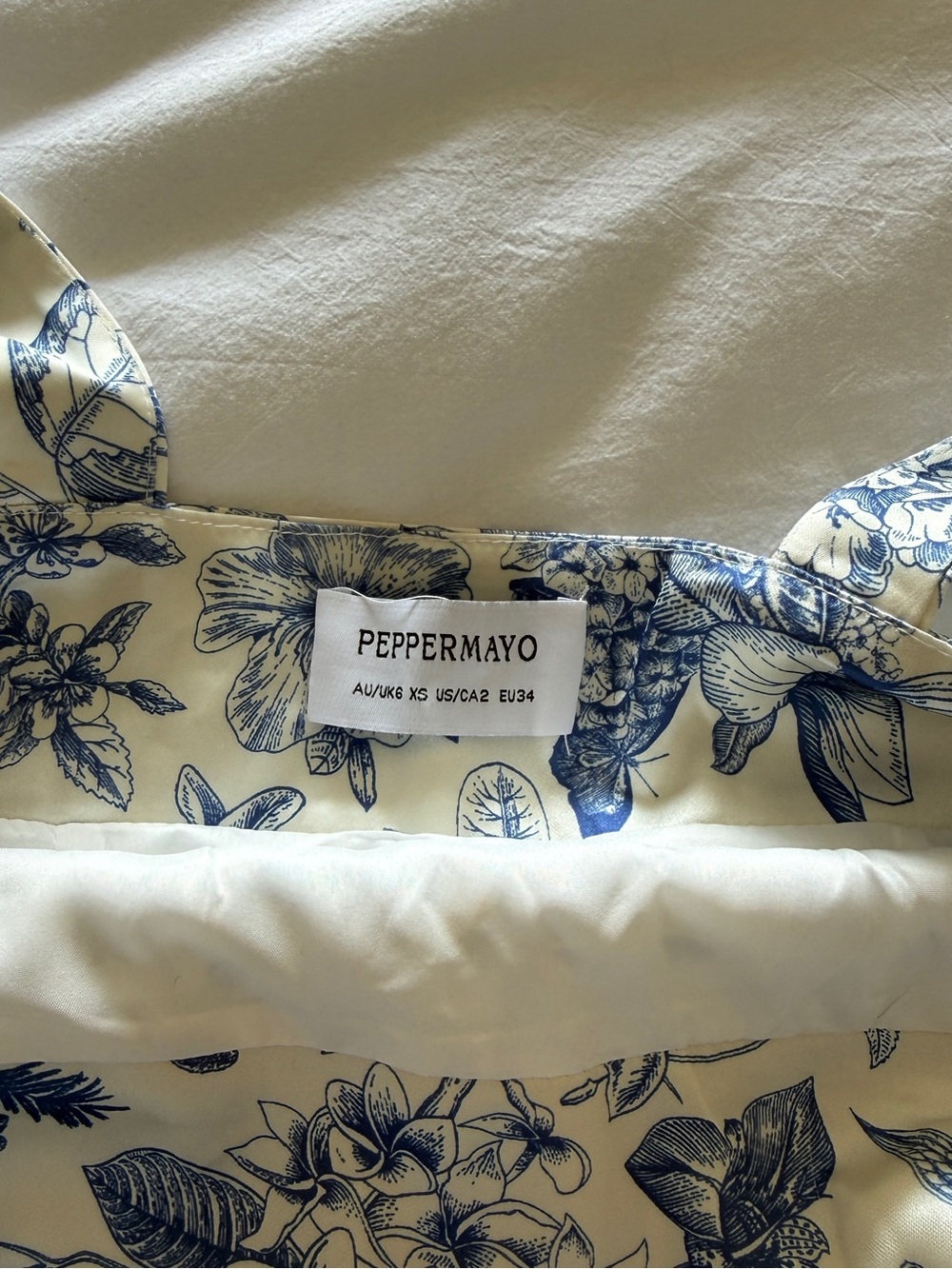 Peppermayo Blue and White Floral Mini Dress - Picture 4 of 5